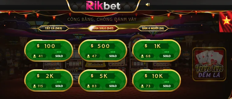 Tiến Lên Đếm Lá RikBet Sân Chơi Đẳng Cấp Cho Những Tay Bài Chuyên Nghiệp