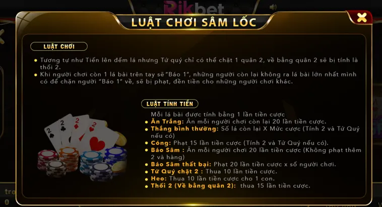 Sâm Lốc RikBet Đỉnh Cao Giải Trí Với Những Ván Bài Sát Phạt Cực Gắt
